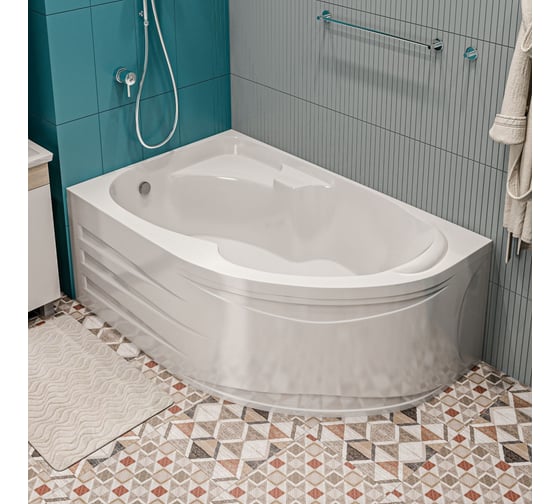 Акриловая ванна 1Marka "DIANA" 170x90, асимметричная левая белая 01ди1790л
