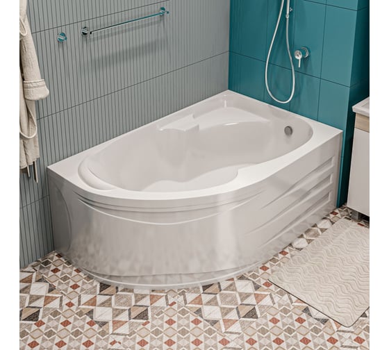 Акриловая ванна 1Marka "DIANA" 150x90, асимметричная правая 01ди1590п