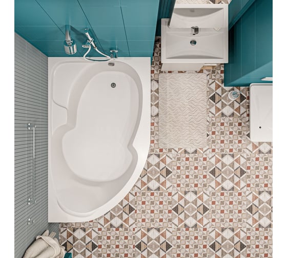 Акриловая ванна 1Marka "DIANA" 150x90, асимметричная правая 01ди1590п