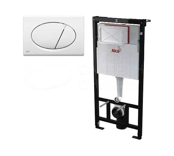 Инсталляция с белой кнопкой AlcaPlast AM101/1120-3:1 RU M70-0001 (VE-01) 272416 1