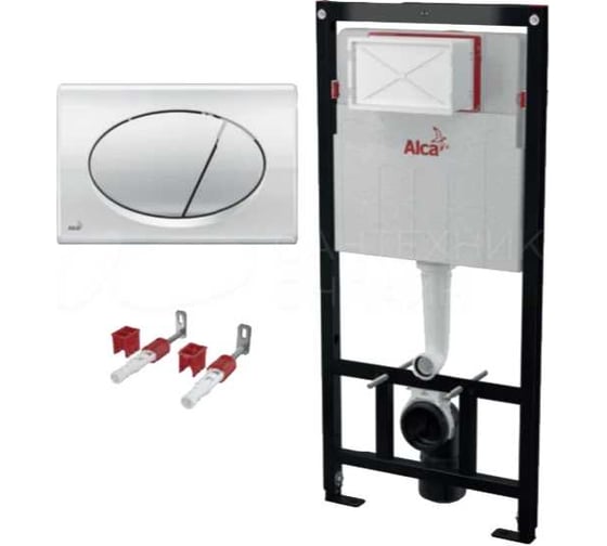 Инсталляция с хром кнопкой AlcaPlast AM101/1120-3:1 RU M71-0001 (VE-01) 272417 1