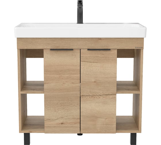 Тумба с раковиной Onika Легран 90, напольная, дуб галифакс (ум. Адриана 90) 109031 1