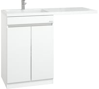 Тумба с раковиной Onika Милтон Нова 48 напольная под стиральную машину, белая, разборная (ум. Марсал 110) 104803