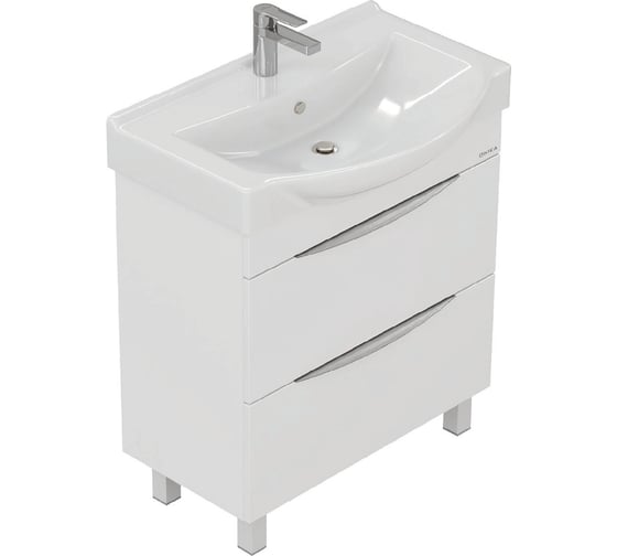 Тумба с раковиной Onika Навиа 80 напольная, белая (ум. Беверли 80) 108068 1