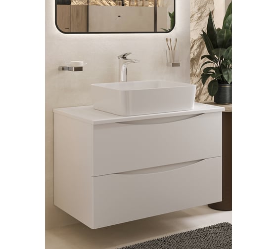 Тумба c раковиной подвесная BOND с белой столешницей T05805-S54480 1