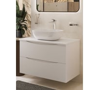 Тумба c раковиной подвесная BOND с белой столешницей T05805-S54450