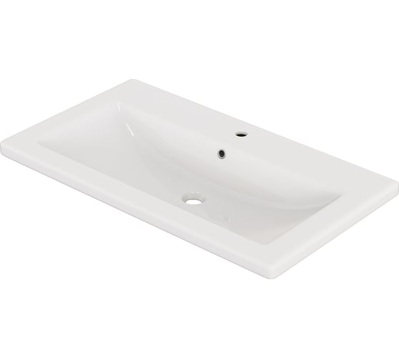Тумба с раковиной RUVANN AQVI 80 + Como 80 в ванную подвесная Голд крафт Т.AQVI-GK.П-80П-KIT-COM