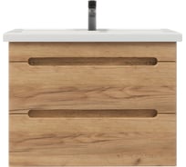 Тумба с раковиной RUVANN AQVI 70 + Фостер 70 в ванную подвесная Голд крафт Т.AQVI-GK.П-70П-KIT-FOS