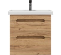 Тумба с раковиной RUVANN AQVI 50 + Фостер 50 в ванную подвесная Голд крафт Т.AQVI-GK.П-50П-KIT-FOS