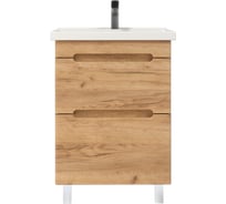 Тумба с раковиной RUVANN AQVI 50 + Фест 50 в ванную напольная Голд крафт Т.AQVI-GK.П-50Н-KIT-FES