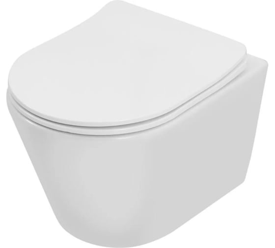 Унитаз с сидением Logan L6W SHORT TORNADO подвесной Soft Close -SLIMSEAT 00342543 1