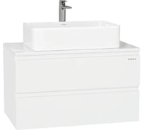 Тумба с раковиной Onika Алеста 80 подвесная, белая (ум. накладной) 108065