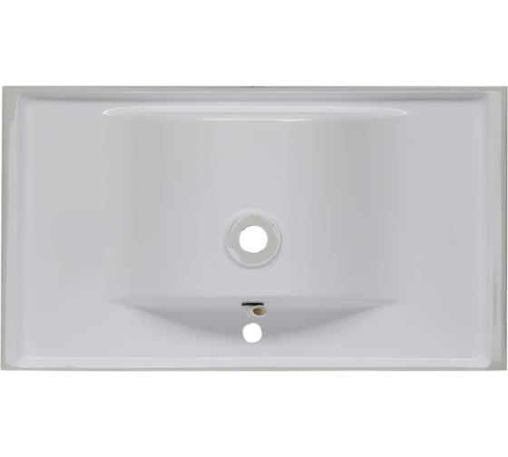 Раковина-столешница Aquanet Корвет Лаконика R-85 см белая 00141669