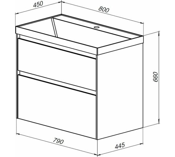 Раковина-столешница Aquanet Орлеан 80 QUICK CLAC 00179395