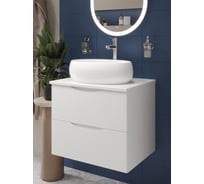 Тумба c раковиной подвесная BOND с белой столешницей T55605-S58490