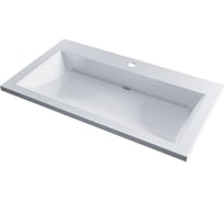 Раковина для ванной полувстраиваемая Uperwood Infinity 80 см, без отверстия для смесителя, белая глянцевая RInfinity80wg0