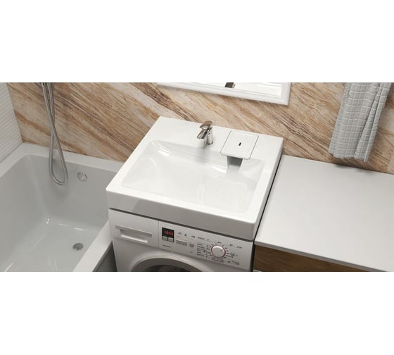 Раковина над стиральной машиной GreenStone Federico с кронштейнами 4603789676617