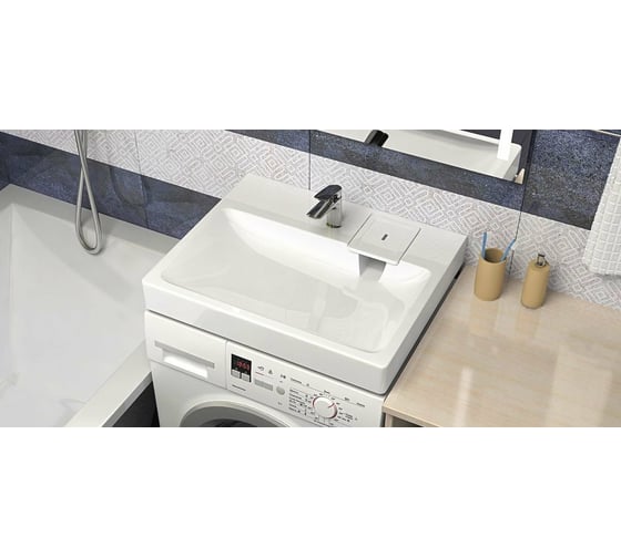 Раковина над стиральной машиной GreenStone Santi с кронштейнами 4673730111184