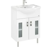 Тумба с раковиной Onika Кристалл 60 напольная, белая 106123