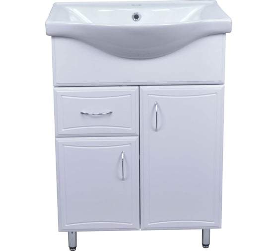 Комплект Loranto: Тумба Коралл-60/1 600х850х450, с раковиной Basic 60 Турция CS00070575