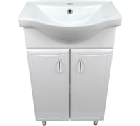 Комплект Loranto: Тумба Коралл-55 550х870х430, с раковиной Basic 55 7055 Турция CS00070535