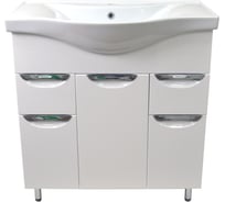 Комплект Loranto: Тумба Стиль-100/2 1000х800х350, с раковиной Basic 100 7100 CS00070580