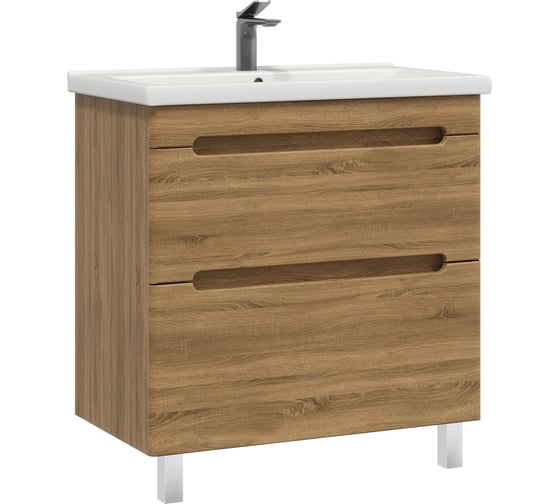 Тумба с раковиной RUVANN AQVI 70 + Миранда 70 в ванную напольная Голд крафт Т.AQVI-GK.П-70Н-KIT-MIR