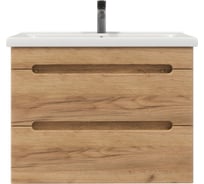 Тумба с раковиной RUVANN AQVI 70 + Миранда 70 в ванную подвесная Голд крафт Т.AQVI-GK.П-70П-KIT-MIR