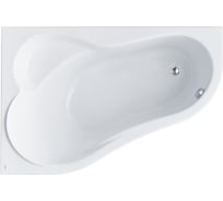 Акриловая ванна Santek ИБИЦА XL асимметричная, левосторонняя, белая, 160х100, Базовая Плюс 1.WH11.2.372