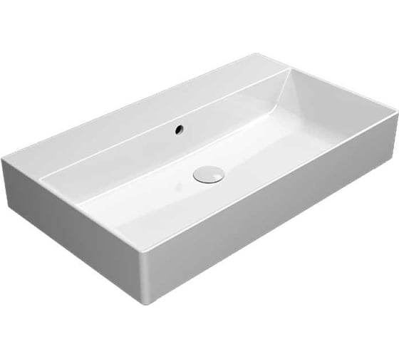 Раковина GSI KUBE X с переливом, белый 9422111