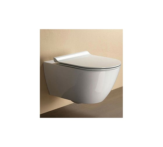 Подвесной унитаз GSI PURA с системой смыва Swirlflush, без крепежа, белый глянцевый 881611