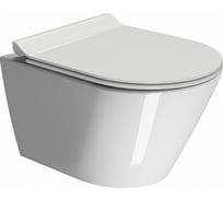 Подвесной унитаз GSI KUBE X 50/F с системой смыва Swirlflush, без крепежа, белый 941611
