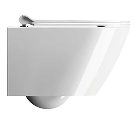 Подвесной унитаз GSI KUBE X 50/F с системой смыва Swirlflush, без крепежа, белый 941611