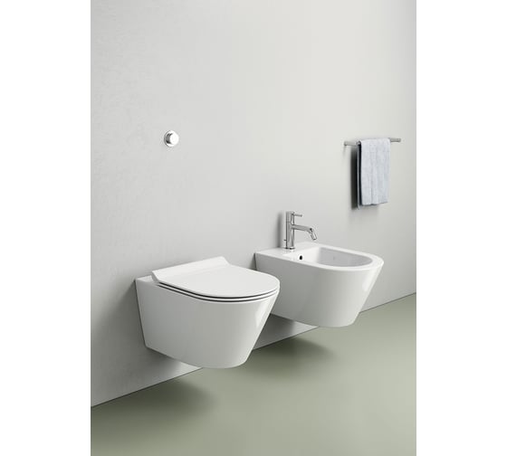 Подвесной унитаз GSI KUBE X 55/F с системой смыва Swirlflush, без крепежа, белый 941511