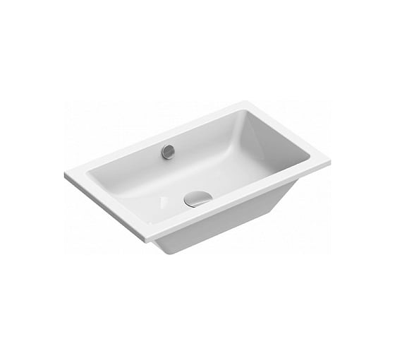 Раковина под столешницу GSI KUBE X с переливом, 60x37, белый 895311