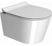 Подвесной унитаз GSI KUBE X 46/F с системой смыва Swirlflush, без крепежа, белый 941811