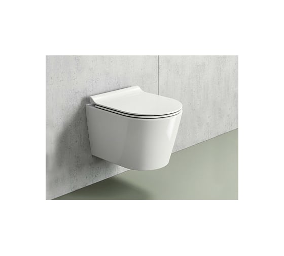 Подвесной унитаз GSI KUBE X 46/F с системой смыва Swirlflush, без крепежа, белый 941811