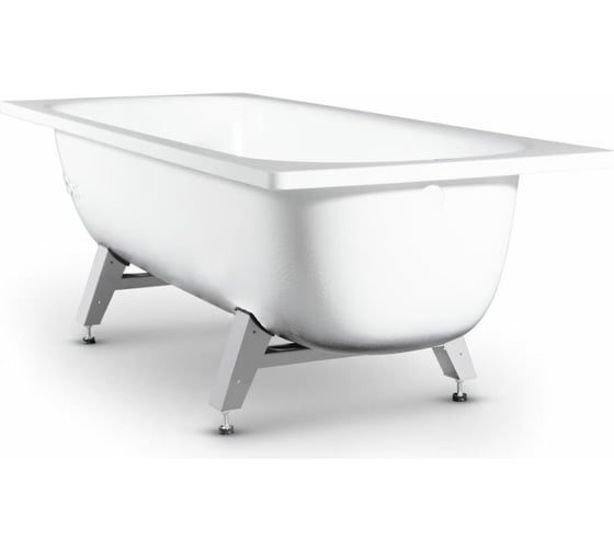 Стальная ванна ВИЗ DONNA VANNA 105x65x35.5 см, с опорной подставкой, без ранта, белая орхидея DV-13901