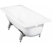 Стальная ванна ВИЗ DONNA VANNA 120x70x40 см, с опорной подставкой, без ранта, белая орхидея DV-23901
