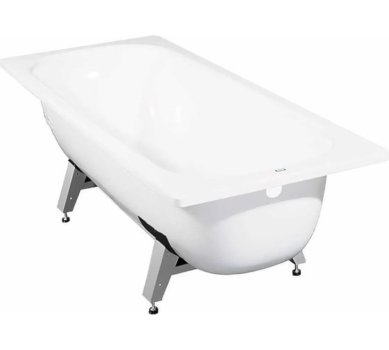 Стальная ванна ВИЗ DONNA VANNA 120x70x40 см, с опорной подставкой, без ранта, белая орхидея DV-23901