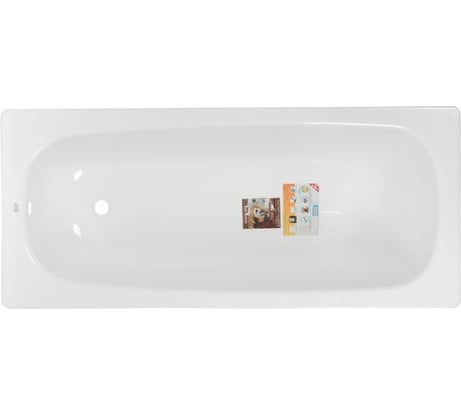 Стальная ванна ВИЗ DONNA VANNA 150x70x40 см, с опорной подставкой, без ранта, белая орхидея DV-53901