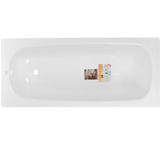 Стальная ванна ВИЗ DONNA VANNA 150x70x40 см, с опорной подставкой, без ранта, белая орхидея DV-53901