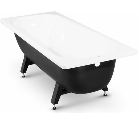 Стальная ванна ВИЗ REIMAR 170x70x40 см, с опорной подставкой, без ранта, белая орхидея R-74901