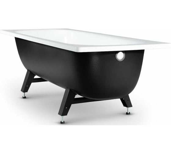 Стальная ванна ВИЗ REIMAR 170x70x40 см, с опорной подставкой, без ранта, белая орхидея R-74901