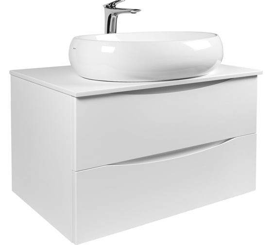 Тумба c раковиной подвесная BOND Cube с белой столешницей T05805-S58600 1