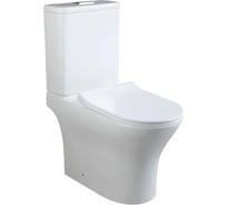 Напольный унитаз Santi Line безободковый, система смыва Tornado (сиденье микролифт) SL-5044