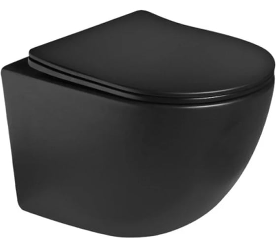 Подвесной унитаз Santi Line Tornado с встроенным смесителем и функцией биде (чёрный матовый) SL-5002T-MB/BD 1