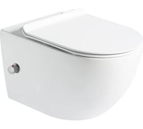 Подвесной унитаз Santi Line безободковый, смыв Tornado с встроенным смесителем и функцией биде SL-5002T-SM/BD