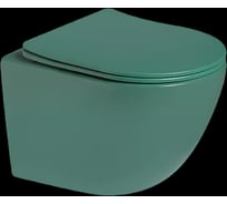 Унитаз подвесной безободковый Santi Line система смыва Tornado (зелёный матовый) SL-5005T-G