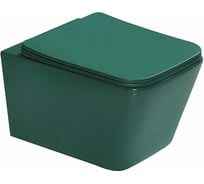 Унитаз подвесной безободковый Santi Line система смыва Tornado (зелёный матовый) SL-5007T-G